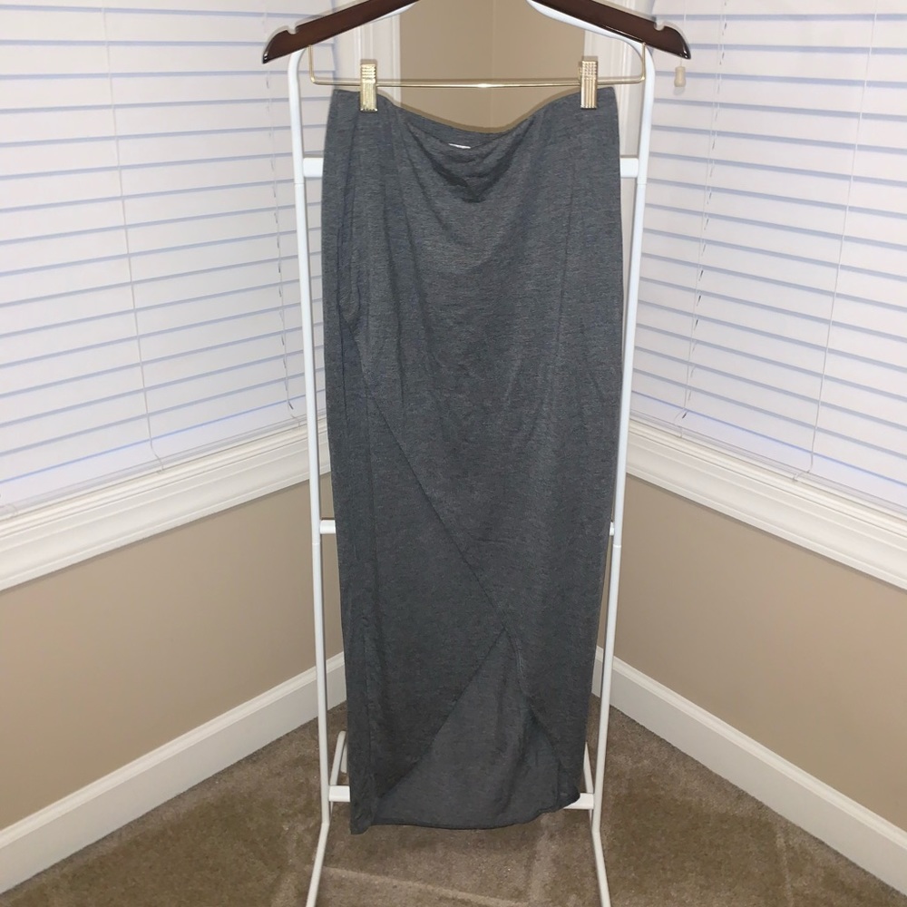 Heather Grey Maxi skirt